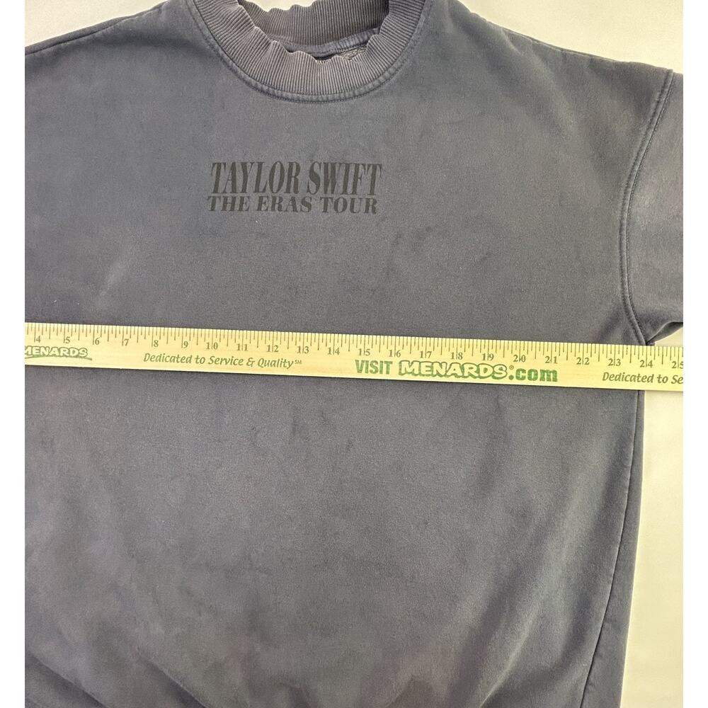 Taylor Swift The Eras Tour Sweatshirt Gray Crewneck Womens MED DISCOLORED - Picture 10 of 13